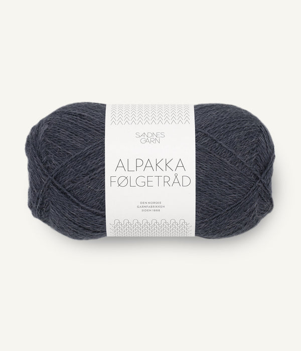 Sandnes Garn Alpakka Følgetråd 6581 Dark Grey Blue – Begleitfaden aus 100 % Alpaka