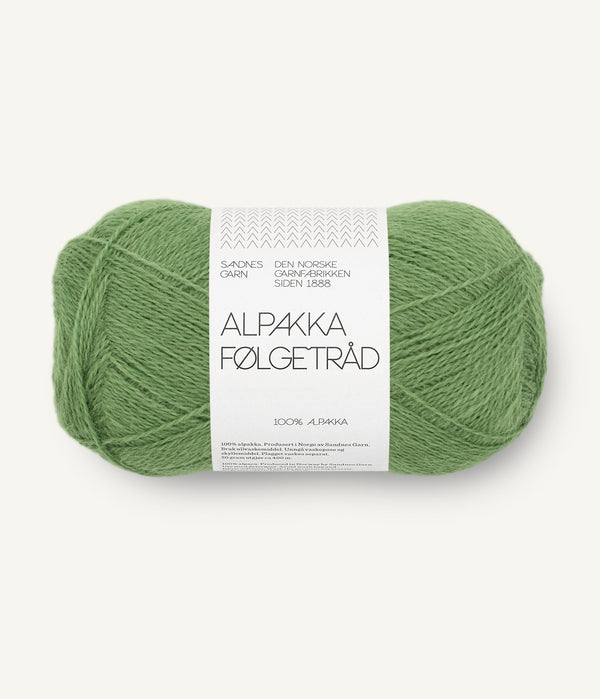 Sandnes Garn Alpakka Følgetråd 8753 Vineyard Green – Begleitfaden aus 100 % Alpaka