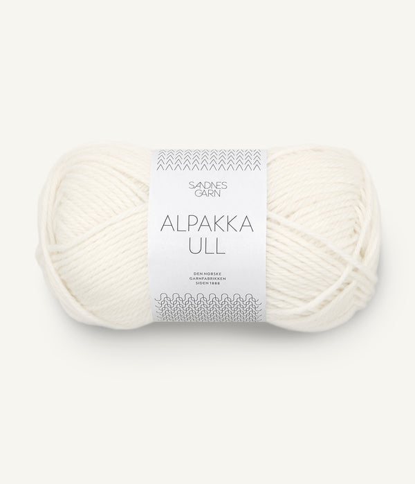 Sandnes Garn Alpakka Ull 1002 White – Garn aus 65 % Alpaka und 35 % Wolle