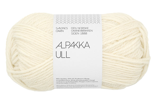 Sandnes Garn Alpakka Ull 1012 Natural White – Garn aus 65 % Alpaka und 35 % Wolle