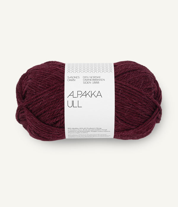 Sandnes Garn Alpakka Ull 4372 Deep Burgundy – Garn aus 65 % Alpaka und 35 % Wolle
