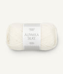 Sandnes Garn Alpakka Silke 1002 White – Garn aus 70 % Babyalpaka und 30 % Maulbeerseide