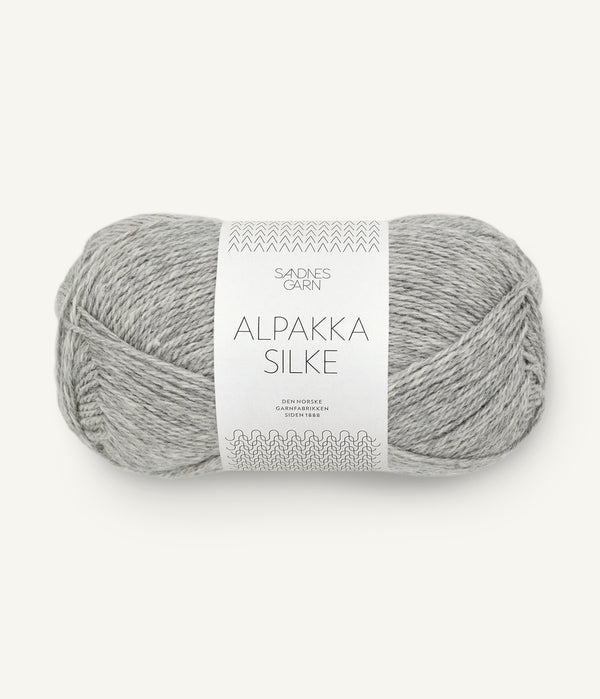 Sandnes Garn Alpakka Silke 1042 Grey Mottled – Garn aus 70 % Babyalpaka und 30 % Maulbeerseide