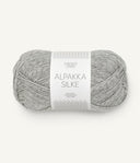 Sandnes Garn Alpakka Silke 1042 Grey Mottled – Garn aus 70 % Babyalpaka und 30 % Maulbeerseide