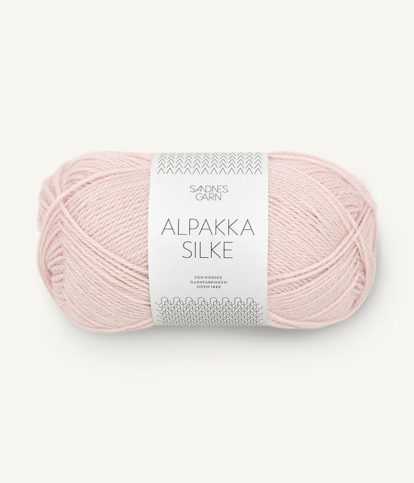 Sandnes Garn Alpakka Silke 3511 Powder Pink – Garn aus 70 % Babyalpaka und 30 % Maulbeerseide