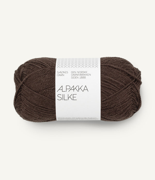 Sandnes Garn Alpakka Silke 3591 Chocolate Plum – Garn aus 70 % Babyalpaka und 30 % Maulbeerseide