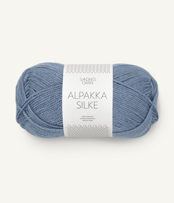 Sandnes Garn Alpakka Silke 6052 Jeans – Garn aus 70 % Babyalpaka und 30 % Maulbeerseide