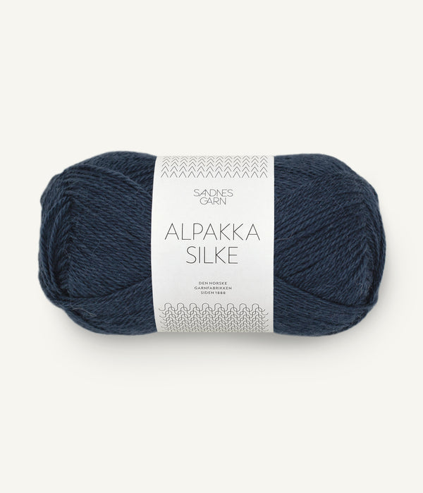 Sandnes Garn Alpakka Silke 6081 Midnight Blue – Garn aus 70 % Babyalpaka und 30 % Maulbeerseide