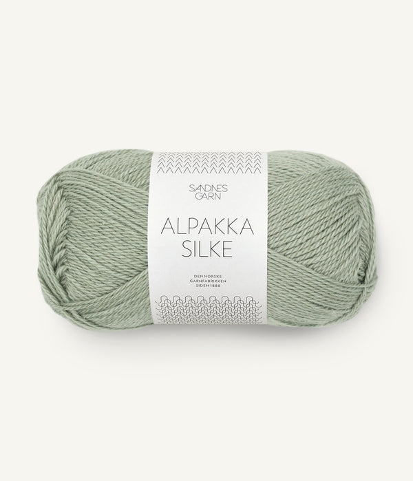 Sandnes Garn Alpakka Silke 8521 Dusty Light Green – Garn aus 70 % Babyalpaka und 30 % Maulbeerseide