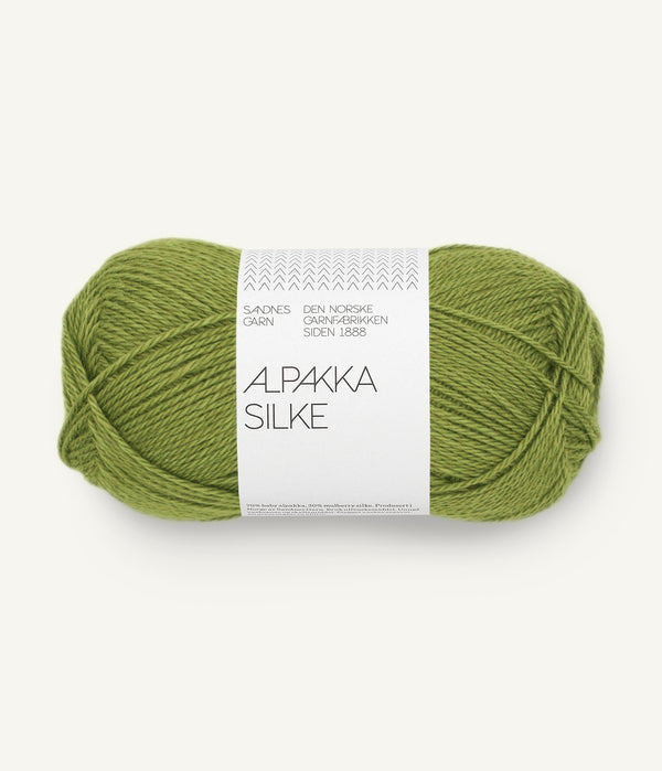 Sandnes Garn Alpakka Silke 9564 Matcha – Garn aus 70 % Babyalpaka und 30 % Maulbeerseide