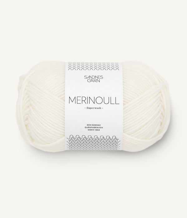Sandnes Garn Merinoull 1001 True Whitet – Garn aus 100 % Superwash-Merinowolle