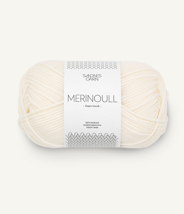 Sandnes Garn Merinoull 1002 White – Garn aus 100 % Superwash-Merinowolle