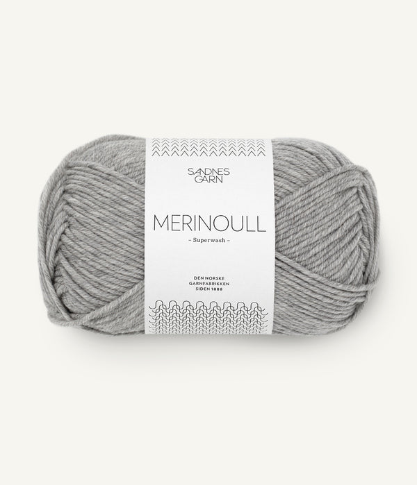 Sandnes Garn Merinoull 1042 Grey Mottled – Garn aus 100 % Superwash-Merinowolle