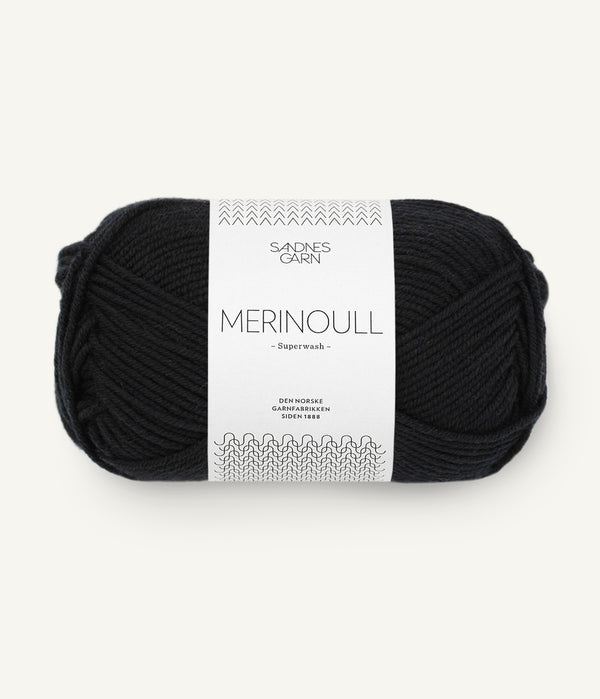 Sandnes Garn Merinoull 1099 Black – Garn aus 100 % Superwash-Merinowolle