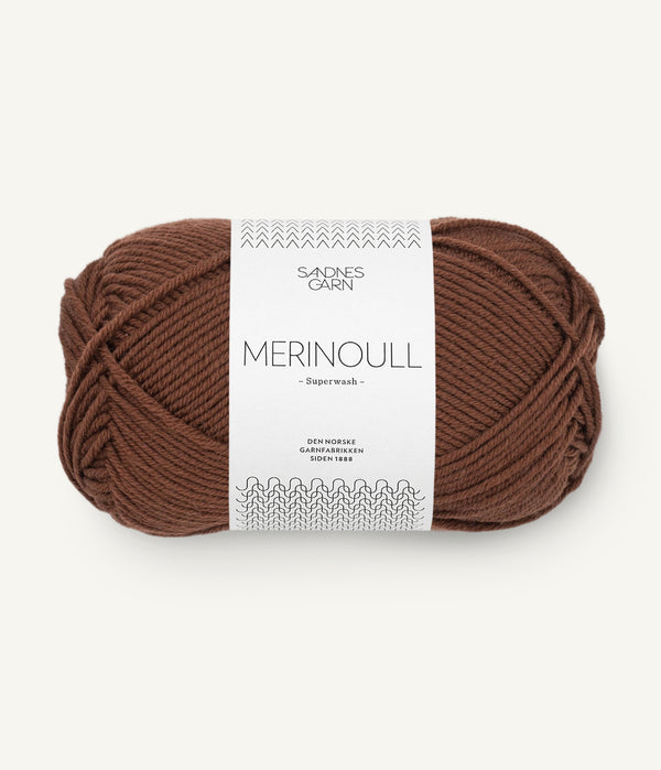 Sandnes Garn Merinoull 3073 Chocolate – Garn aus 100 % Superwash-Merinowolle