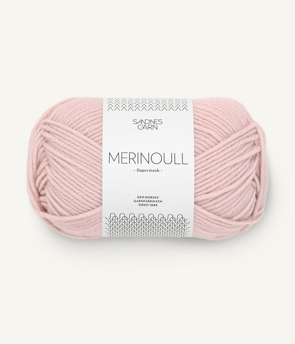 Sandnes Garn Merinoull 3511 Powder Pink – Garn aus 100 % Superwash-Merinowolle