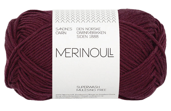 Sandnes Garn Merinoull 4372 Deep Burgundy – Garn aus 100 % Superwash-Merinowolle 