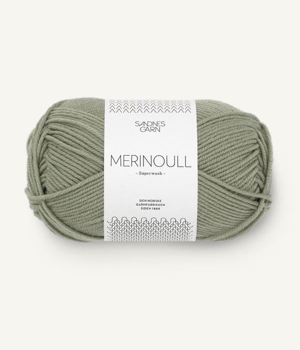 Sandnes Garn Merinoull 8521 Dusty Light Green – Garn aus 100 % Superwash-Merinowolle