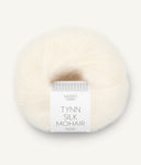 Sandnes Garn Tynn Silk Mohair 1012 Natural White – Garn aus 57 % Mohair, 28 % Seide und 15 % Wolle