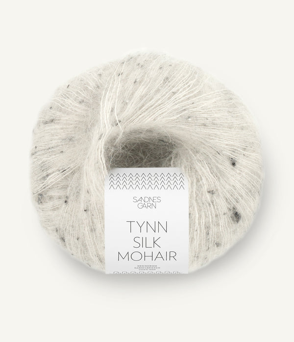 Sandnes Garn Tynn Silk Mohair 1199 Salt n Pepper Tweed – Garn aus 57 % Mohair, 28 % Seide und 15 % Wolle