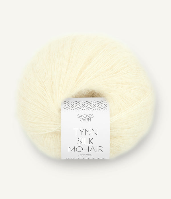 Sandnes Garn Tynn Silk Mohair 2009 Lemon Icing – Garn aus 57 % Mohair, 28 % Seide und 15 % Wolle