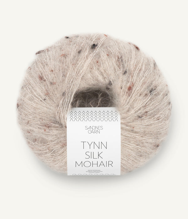 Sandnes Garn Tynn Silk Mohair 2600 Greige Tweed – Garn aus 57 % Mohair, 28 % Seide und 15 % Wolle