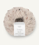Sandnes Garn Tynn Silk Mohair 2600 Greige Tweed – Garn aus 57 % Mohair, 28 % Seide und 15 % Wolle