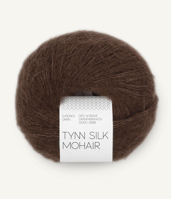 Sandnes Garn Tynn Silk Mohair 3091 Cacao Nibs – Garn aus 57 % Mohair, 28 % Seide und 15 % Wolle