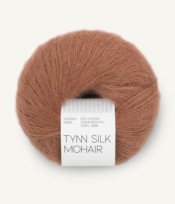 Sandnes Garn Tynn Silk Mohair 3342 Mocha Mousse – Garn aus 57 % Mohair, 28 % Seide und 15 % Wolle