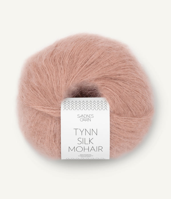 Sandnes Garn Tynn Silk Mohair 3511 Powder Pink – Garn aus 57 % Mohair, 28 % Seide und 15 % Wolle