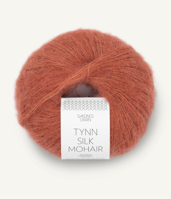 Sandnes Garn Tynn Silk Mohair 3535 Light Copper Brown – Garn aus 57 % Mohair, 28 % Seide und 15 % Wolle
