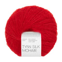 Sandnes Garn Tynn Silk Mohair 4219 True Red – Garn aus 57 % Mohair, 28 % Seide und 15 % Wolle