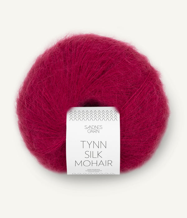 Sandnes Garn Tynn Silk Mohair 4255 Rumba Red – Garn aus 57 % Mohair, 28 % Seide und 15 % Wolle