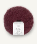 Sandnes Garn Tynn Silk Mohair 4372 Deep Burgundy – Garn aus 57 % Mohair, 28 % Seide und 15 % Wolle