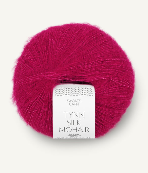 Sandnes Garn Tynn Silk Mohair 4600 Jazzy Pink – Garn aus 57 % Mohair, 28 % Seide und 15 % Wolle