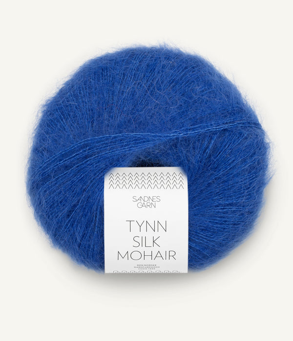 Sandnes Garn Tynn Silk Mohair 5845 Dazzling Blue – Garn aus 57 % Mohair, 28 % Seide und 15 % Wolle