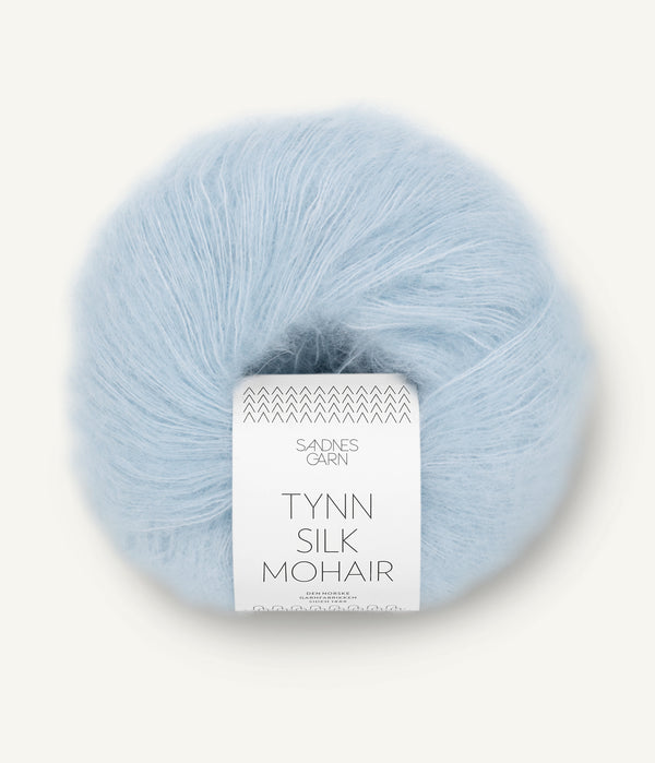 Sandnes Garn Tynn Silk Mohair 6012 Light Blue – Garn aus 57 % Mohair, 28 % Seide und 15 % Wolle
