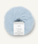 Sandnes Garn Tynn Silk Mohair 6012 Light Blue – Garn aus 57 % Mohair, 28 % Seide und 15 % Wolle
