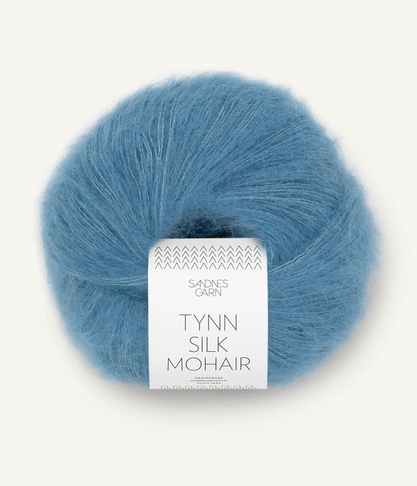 Sandnes Garn Tynn Silk Mohair 6042 Dark Sky Blue – Garn aus 57 % Mohair, 28 % Seide und 15 % Wolle