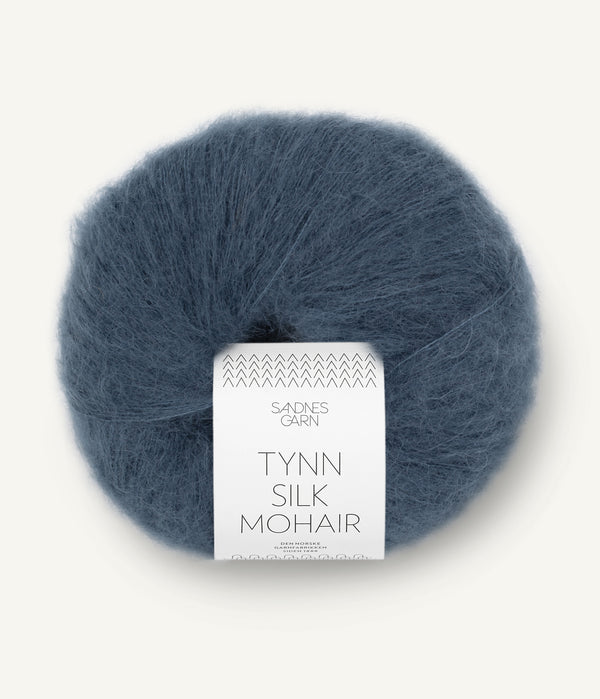 Sandnes Garn Tynn Silk Mohair 6081 Midnight Blue – Garn aus 57 % Mohair, 28 % Seide und 15 % Wolle