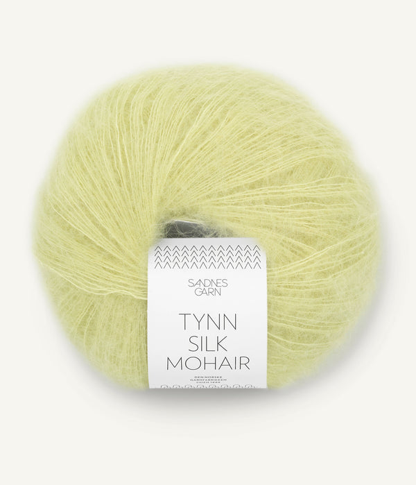 Sandnes Garn Tynn Silk Mohair 9523 Lime Punch – Garn aus 57 % Mohair, 28 % Seide und 15 % Wolle