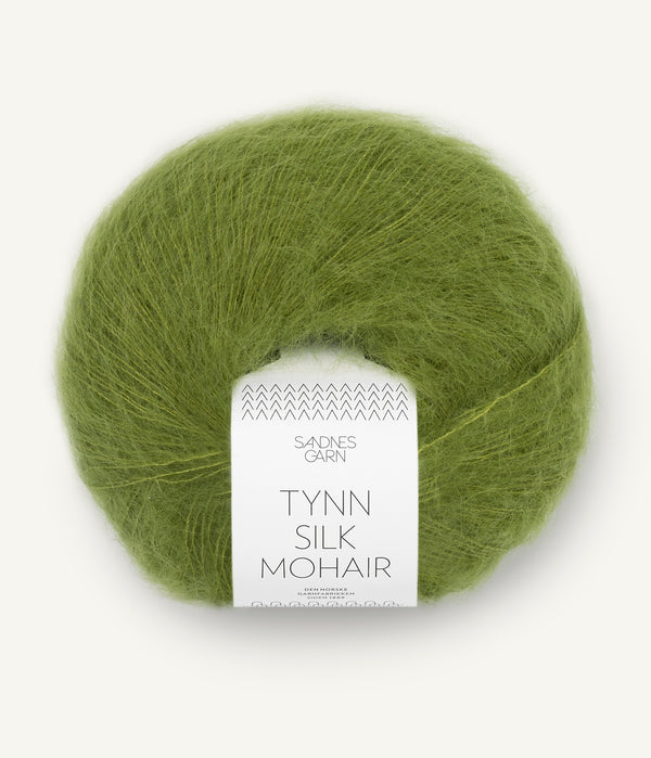 Sandnes Garn Tynn Silk Mohair 9564 Matcha – Garn aus 57 % Mohair, 28 % Seide und 15 % Wolle