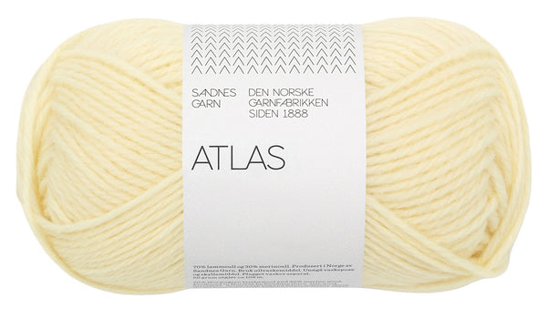 Sandnes Garn Atlas 2001 Butter Yellow – Garn aus 70 % norwegischer Lammwolle und 30 % Merinowolle