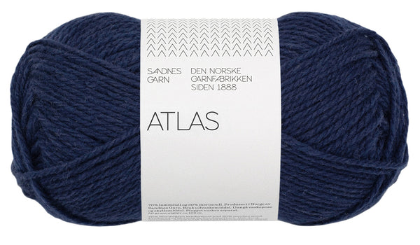 Sandnes Garn Atlas 5575 Navy – Garn aus 70 % norwegischer Lammwolle und 30 % Merinowolle
