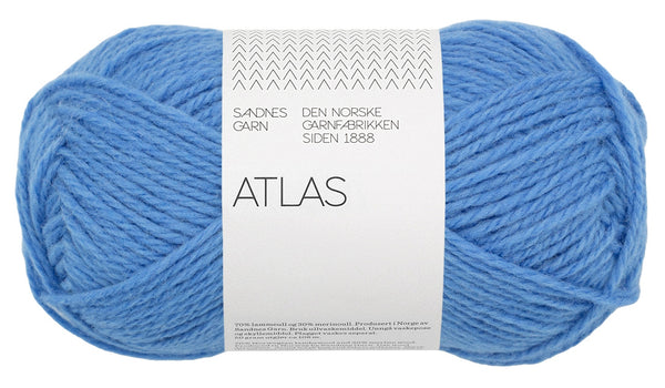 Sandnes Garn Atlas 5824 Provance Blue – Garn aus 70 % norwegischer Lammwolle und 30 % Merinowolle