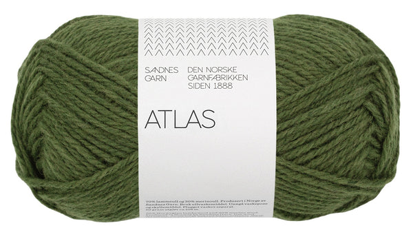 Sandnes Garn Atlas 9072 Deep Olive Green – Garn aus 70 % norwegischer Lammwolle und 30 % Merinowolle