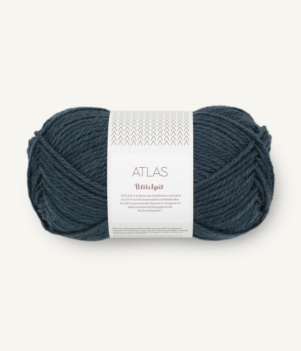 Sandnes Garn Atlas by PetiteKnit 6082 Thunderstorm – Garn aus 70 % norwegischer Lammwolle und 30 % Merinowolle