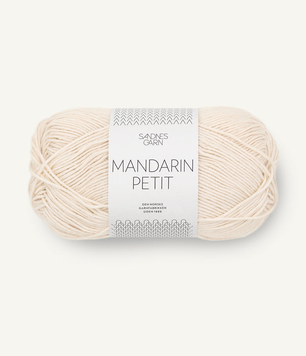 Sandnes Garn Mandarin Petit 1012 Natural White – Baumwollgarn aus 100 % Baumwolle