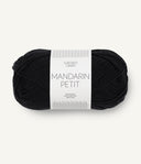 Sandnes Garn Mandarin Petit 1099 Black – Baumwollgarn aus 100 % Baumwolle