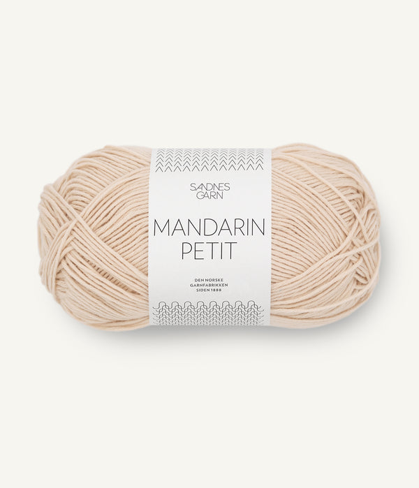 Sandnes Garn Mandarin Petit 3011 Almond White – Baumwollgarn aus 100 % Baumwolle